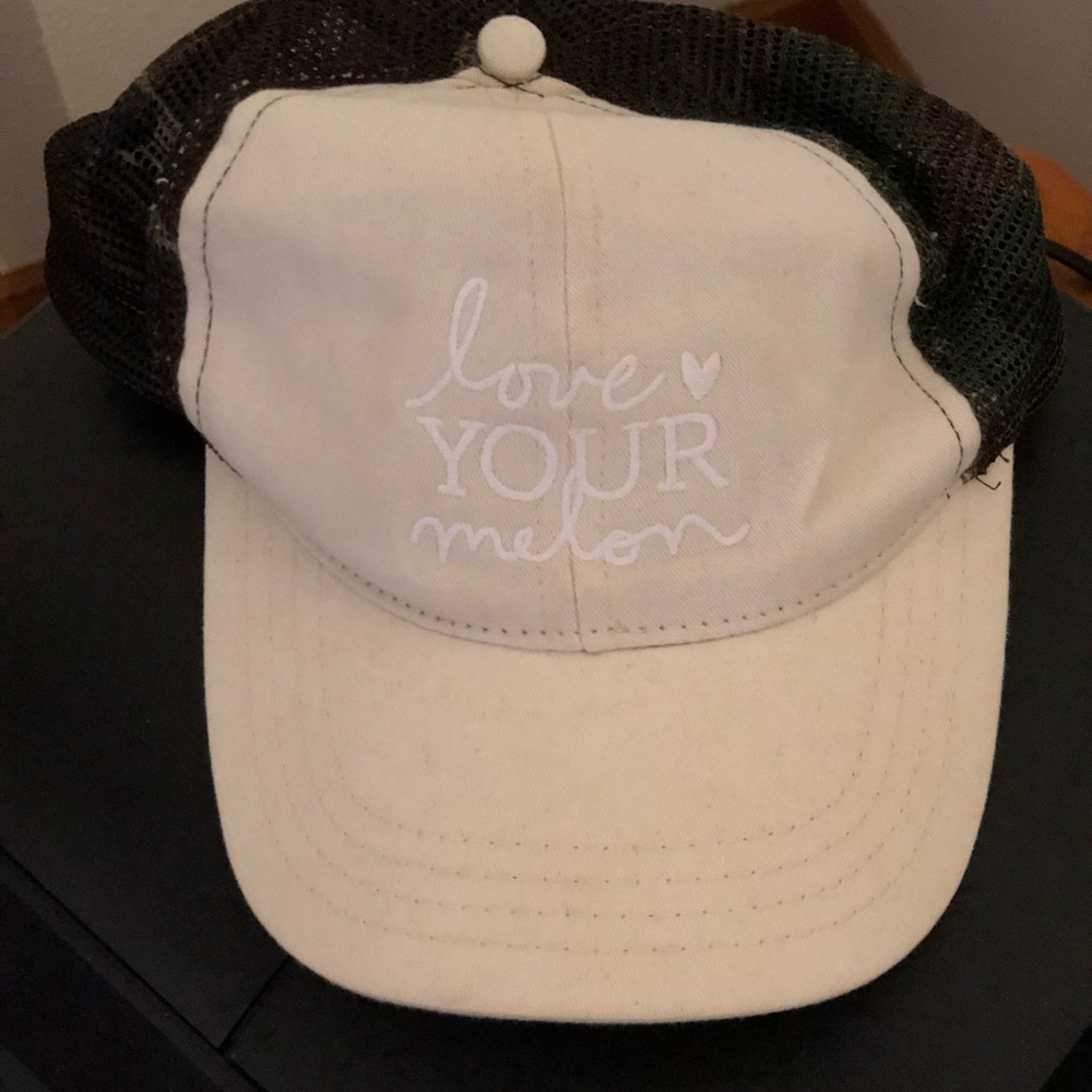Love Your Melon Cap, White and camou  trucker hat